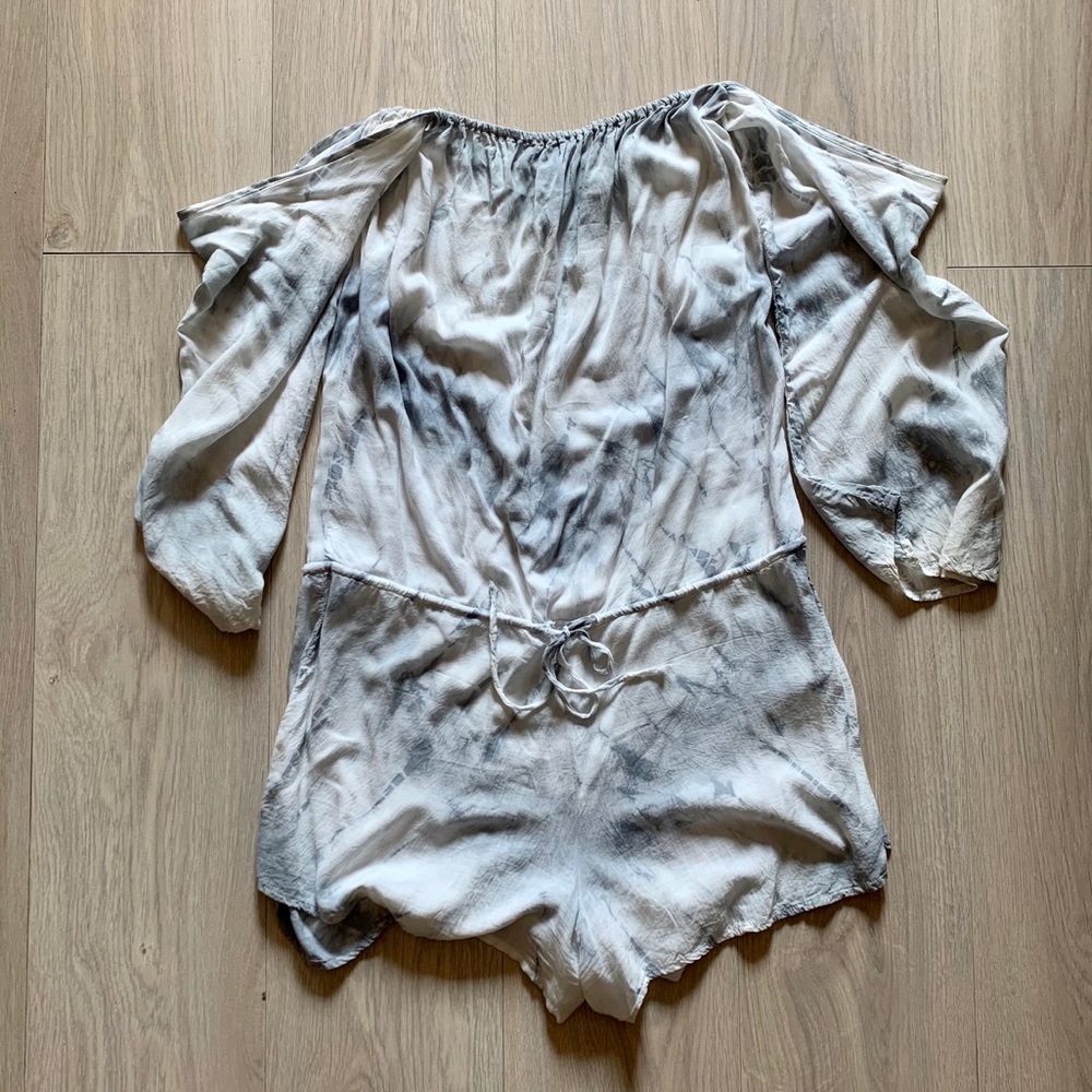 PLANET BLUE BLUE & WHITE TIE DYE ROMPER